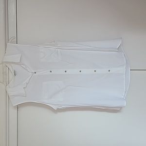 Women's  Sonoma White button-up sleeveless top.  Xxl